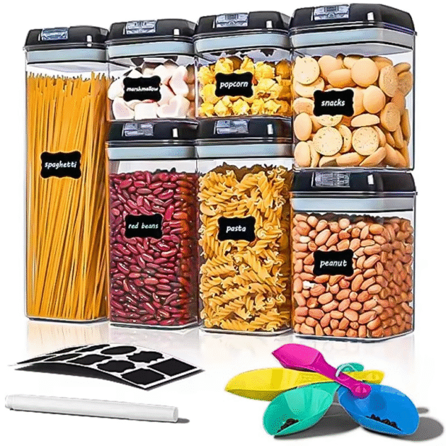 Boîtes de conservation alimentaires – 5 pièces empilables hermétiques