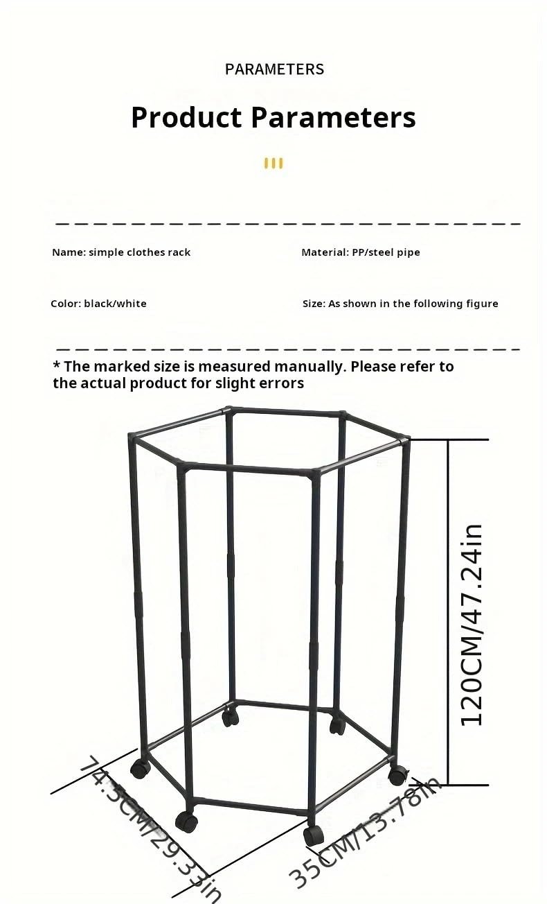 👗 Porte-Vêtements Pliable avec Roues - Image 3